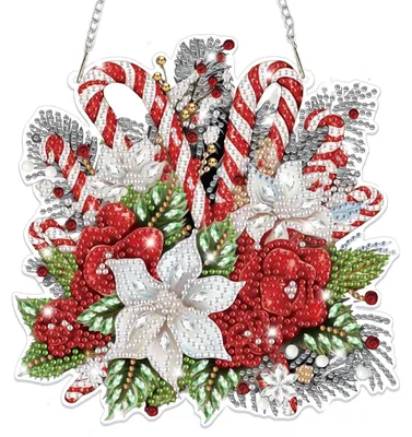 Produktbild von Diamond Painting Anhänger - 5D Bastelset mit Blumenmotiven für Fenster und Wände - Mehrfarbig