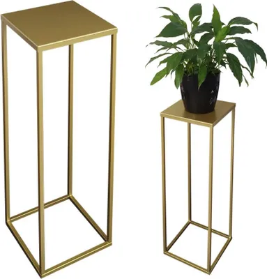 Produktbild von HMP Blumenständer Blumenbeet LOFT 70 cm GOLD Metall 100% exclusiv elegance