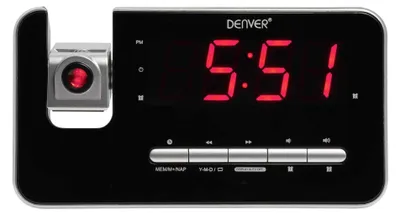 Produktbild von Denver CRP-618, Uhr, Digital, FM, PLL, LED, 3,05 cm (1.2"), Rot