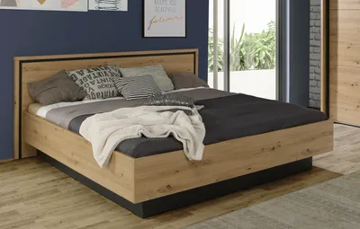 Produktbild von Bett >TRONDHEIM< in Artisan Eiche  - 178,6x93,5x208,6cm (BxHxT)
