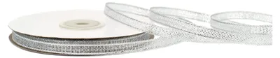Produktbild von Glitzerband 6mm x 32m Rolle Silber