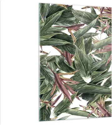 Produktbild von Bilder auf glas - Einteilig - Pflanze Blatt Blume - 80x120cm - Glasbilder - Wandbilder - Bilder - zum Aufhängen bereit - Wanddekoration aus Glas - Glas Bilder - Wandbild auf Glas - GPA80x120-3844