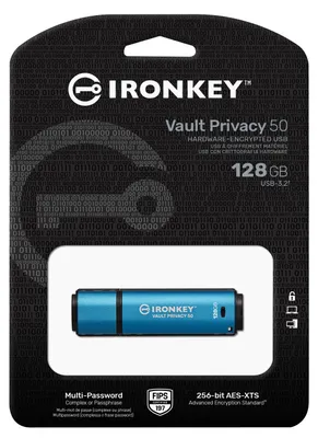 Image de Kingston IKVP50/128GB USB-Stick 128GB Kingston IronKey Vault Privacy 50 AES-256 retail