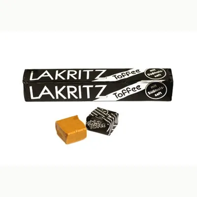 Obrázek produktu pro Perfetti van Melle Toffee lékořicové žvýkací bonbony s lékořicovou šťávou 41g