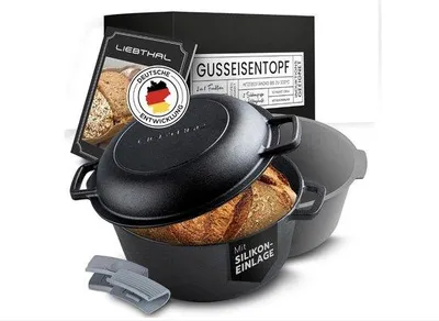 Immagine prodotto di Pentola in ghisa forata per la cottura del pane