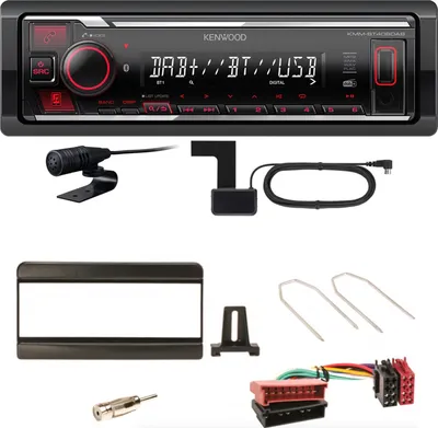 Produktbild von Kenwood KMM-BT408DAB Bluetooth DAB USB Einbauset für Focus Fiesta Puma Mondeo