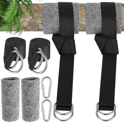 Produktbild von Schaukelbefestigung Set für Bäume mit Baumschutz - Robuste Hängemattenbefestigung, 2 Stück