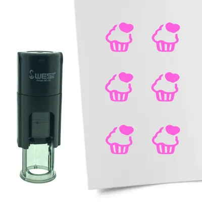 Image de Tampon encreur CombiCraft Cupcake 10 mm rond – Encre rose