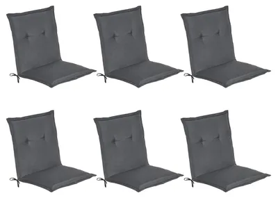 Produktbild von Beautissu 6er Set Niedriglehner Auflage Loft NL, 100x50x6cm, Graphitgrau