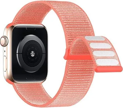 Zdjęcie produktu dla Lobnhot Pasek nylonowy kompatybilny z Apple Watch- Czerwony, 44 mm