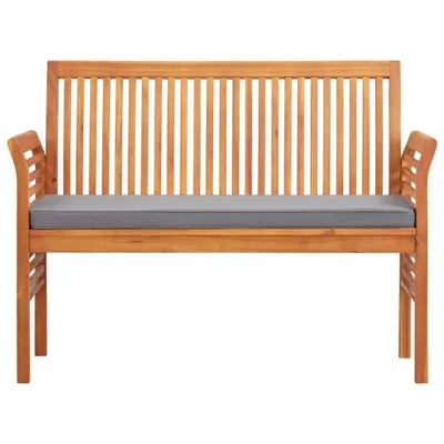 Immagine prodotto di vidaXL Panca da giardino a 2 posti con cuscini 120 cm in legno massiccio di acacia