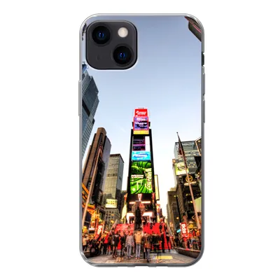 Produktbild von MuchoWow® Handyhülle Schutzhülle Hülle für iPhone 13 New York - Nacht - Platz Silikon Softcase Handy Hülle - Karteninhaber