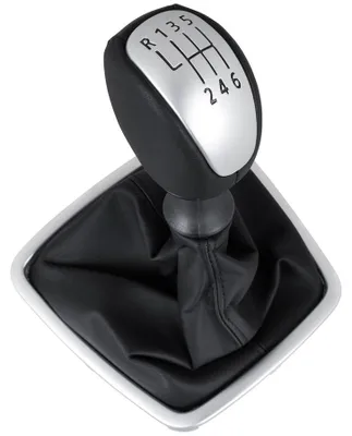 Produktbild von Renault Laguna III 07-15 SCHWARZ / SILBER Schaltknauf + SCHWARZE ARMBANDUSCHE MIT SILBERNEN RAHMEN 6 GÄNGE