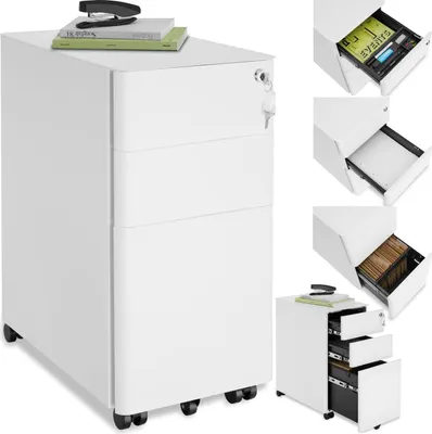 Produktbild von tectake® Aktenrollschrank Parvus aus pulverbeschichtetem Stahl 30 x 50 x 59,5 cm