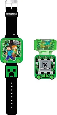 Zdjęcie produktu dla Minecraft Edukacyjny Zegar Cyfrowy z Grami Zielony Zielony Jeden Rozmiar