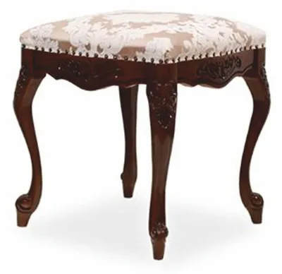 Produktbild von Casa Padrino Luxus Barock Hocker Kupfer / Weiß / Dunkelbraun - Barock Möbel