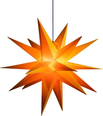 Produktbild von Weihnachtsstern 65 cm, 18 Zacken, für außen, Leuchtfarbe Gelb