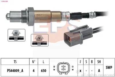 Image de EPS 1.998.369 : Sonde lambda pour HYUNDAI i30 berline 5 portes (PDE, PD, PDEN), longueur 650 mm