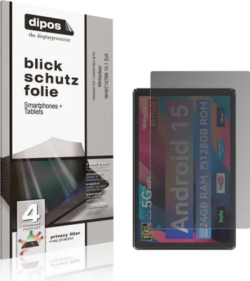 Produktbild von Blickschutzfolie für Whitedeer WHEC107BK 10.1 Zoll matt Schutzfolie Folie Display Schutz dipos