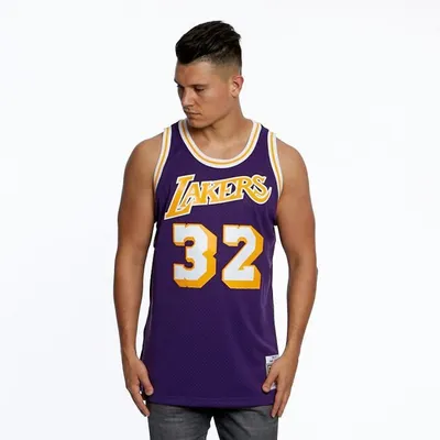 Obrázek produktu pro Basketbalový dres Mitchell & Ness Los Angeles Lakers #32 Magic Johnson purple Swingman Jersey - 2XL