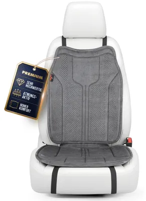 Produktbild von WALSER Premium Sitzauflage Auto Nubo, 1 Sitzschoner Auto anthrazit, hochwertige Autositzauflage 1 Stück, Sitzbezug PKW Vordersitze im Alcantara-Look, Schonbezug Autositz, Autositzauflage Vordersitz