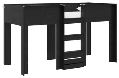 Immagine prodotto di Letto a Castello per Bambini Rovere Nero 75 x 190 cm