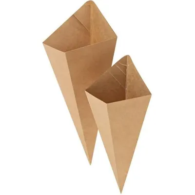 Obrázek produktu pro NATUREStar 417728Pommes-Spitztüten Ø 280 mm x 167 mm Kraftpapier/PE -Mix braun