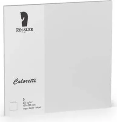 Produktbild von Doppelkarte 157x157 coloretti 5 Stück hellgrau