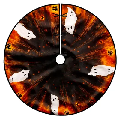 Produktbild von Geisterbaumrock für Halloween, schwarz, wiederverwendbar, Samt, 91,4 cm