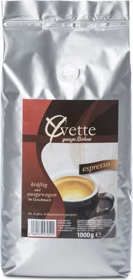 Produktbild von Yvette Kaffee Ganze Bohne Ganze Bohne Espresso 1kg
