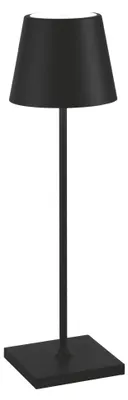 Immagine prodotto di Zafferano Lampada a led da tavolo Poldina Pro Nera ricaricabile e dimmerabile con batteria fino a 12 ore. Da esterno IP65.