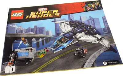Produktbild von 1x Lego Bauanleitung A4 Marvel Avengers Quinjet Verfolgungsjagd 76032