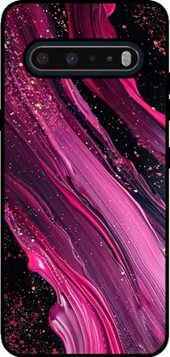 Produktbild von Smartphonica Telefon Fall geeignet für LG V60 mit Marmor Druck - TPU zurück Abdeckung Fall Marmor Design - lila rosa
