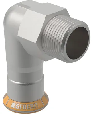 Produktbild von Geberit GE Mapress Therm, Übergangswinkel, 90 Grad, d28mm, R1, NPW, 1 Stk.