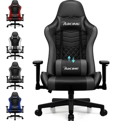Produktbild von Aiibot Gaming Stuhl,Bürostuhl Ergonomisch,Schreibtischstuhl Gamer Stuhl belastbarkeit, Gaming Chair mit Verstellbarer Kopfstütze und Lordosenstütze