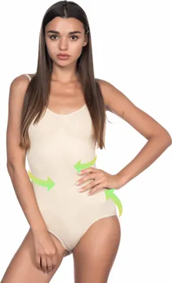 Produktbild von Damen Body Breite Träger Ärmellose Figurformender Body Seamless 1924