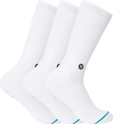 Produktbild von Stance 3er-Pack lässige Icon-Socken, Weiß L