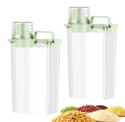 Zdjęcie produktu dla Pojemnik na karmę - Szczelny - 3 l - Przezroczysty - Zestaw 2 szt.