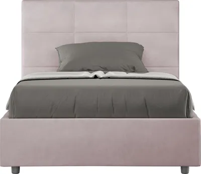 Produktbild von ITYHOME - Gepolstertes Bett ohne Lattenrost 120x200 mit Mikrofaserbezug Fliederfarbe Mika