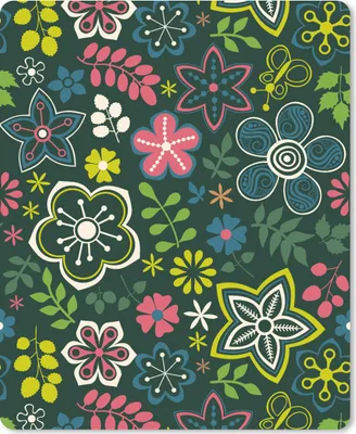 Produktbild von MuchoWow® Mauspad Mousepad Blätter - Muster - Blumen 30x40 cm - Mousepads - Maus Mat - Pad - Mausunterlage - Mausmatten