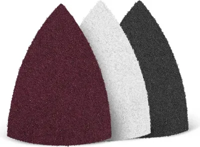 Produktbild von MENZER Fleece Schleifvliese, 150 x 100 mm, f. Deltaschleifer, Faservlies (10 Stk.) grob (ca. K 80)