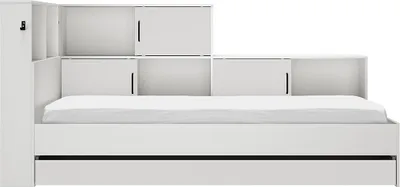Immagine prodotto di Letto con contenitore e cassetto - 90 x 200 cm - Bianco - ARMAND
