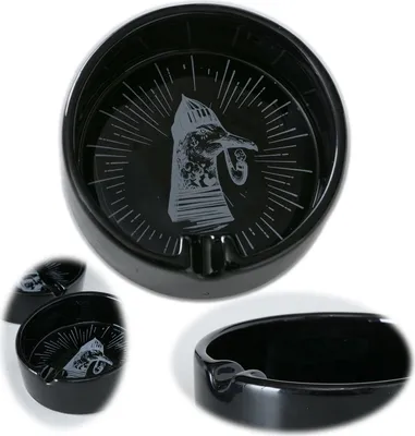 Produktbild von LS-LebenStil Aschenbecher Sylt Schwarz Möve 10cm Maritim Keramik Tischaschenbecher Ascher Slogan Spruch Ashtray Nordsee Meer Strand
