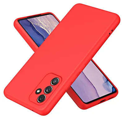 Produktbild von Galaxy A34 5G Hülle, Flüssig Silikon Handyhülle Stoßfest Kratzfest Schutzhülle für Samsung Galaxy A34 5G Rot
