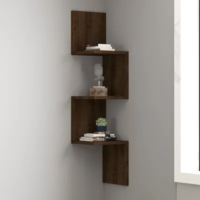 Immagine prodotto di Sgurgola - Mensola, 25x25x105h cm Marrone Noce, 3 Ripiani