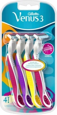 Obrázek produktu pro Gillette Venus 3 - Sada 4 ks Holicích Strojků