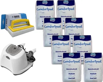 Produktbild von Intex - Salzwassersystem 26670GS & Poolsalz 160 kg & WAYS Scheuerbürste