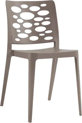 Image de Chaise de restaurant en POLYPROPYLENE Taupe pour Exterieur