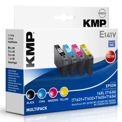 Obrázek produktu pro KMP E141V, Černá, Azurová, Purpurová, Žlutá, 4 kusů, Balení více kusů