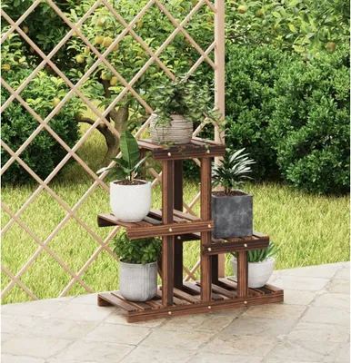 Produktbild von vidaXL Stojan na květiny 58x25x51 cm z masivního jedlového dřeva